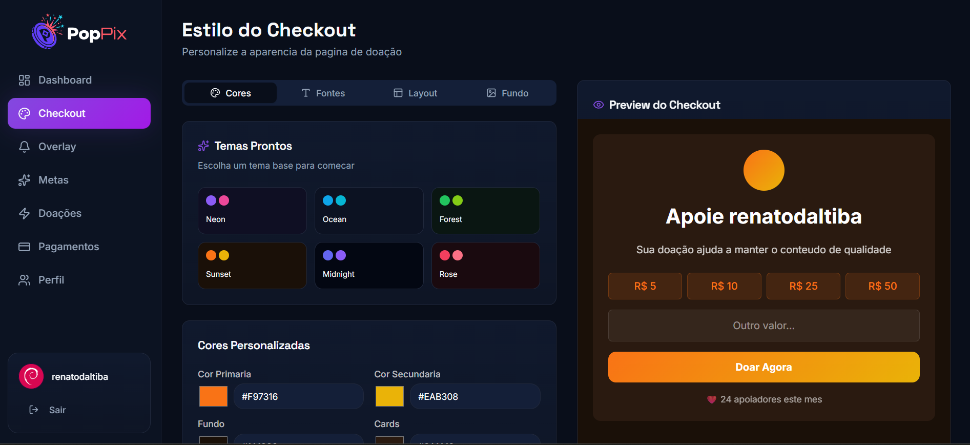 Checkout Personalizado